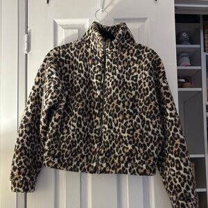 American Eagle Cheetah Sherpa jacket